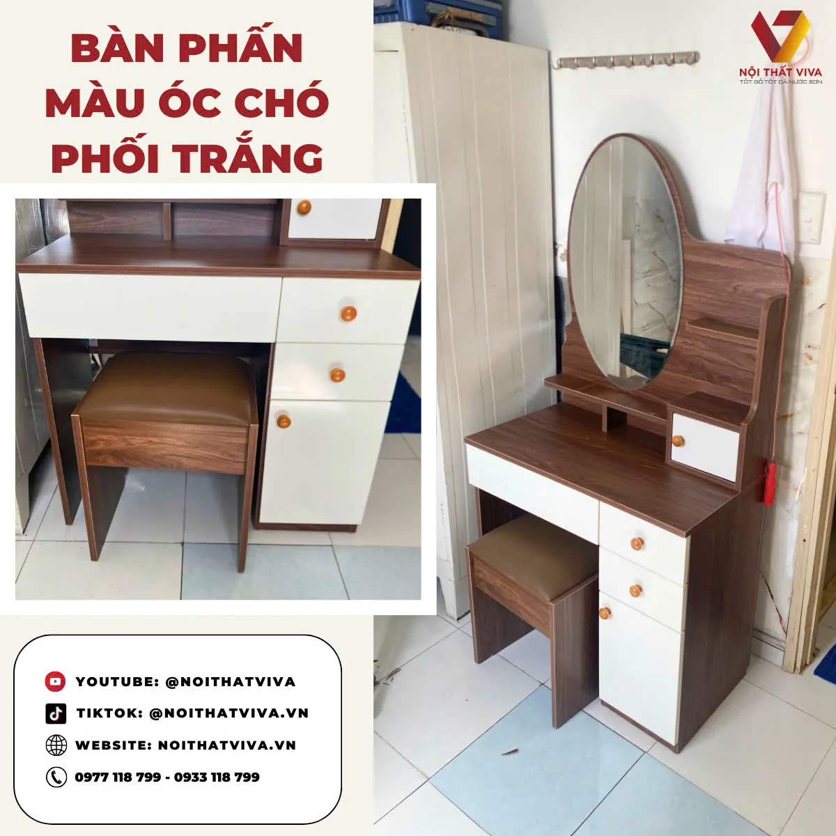 Bàn Trang Điểm Gỗ Công Nghiệp