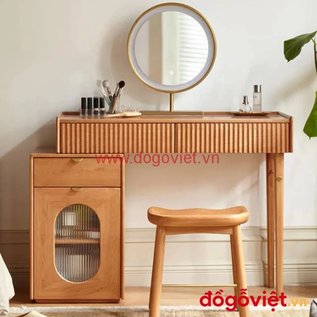 B&agrave;n Trang Điểm Gỗ Tự Nhi&ecirc;n