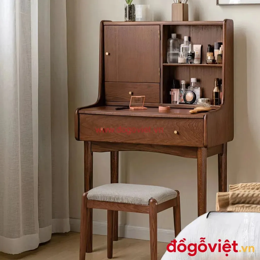 B&agrave;n Trang Điểm Gỗ Tự Nhi&ecirc;n