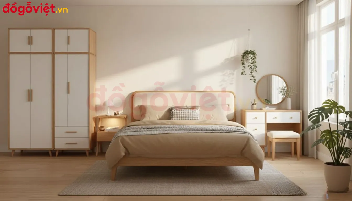 Combo Tủ Giường Gỗ Sồi Tự Nhiên Đẹp Giá Tốt  Combo Tủ Giường Gỗ Sồi Tự Nhiên Đẹp Giá Tốt