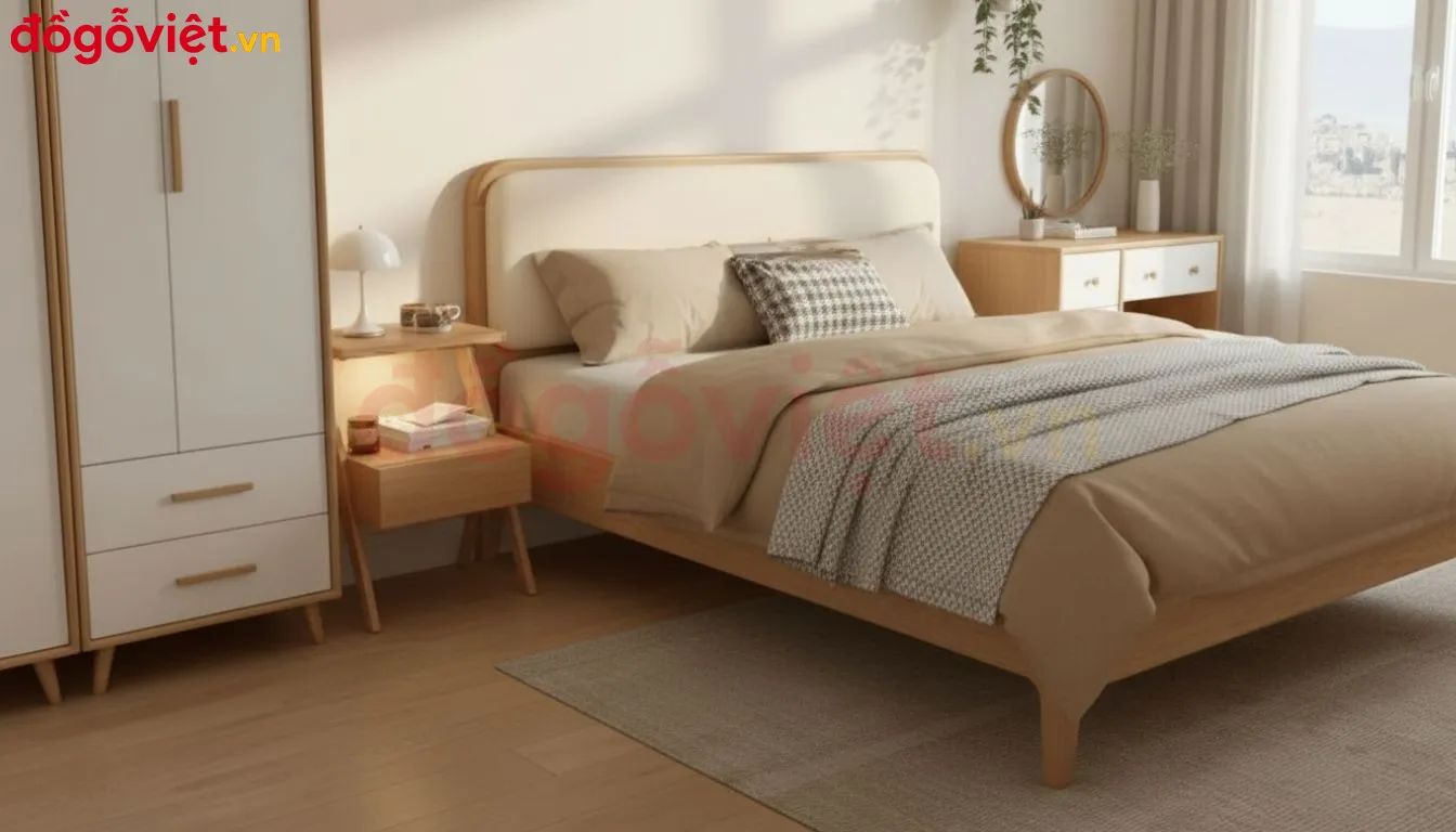 Combo Tủ Giường Gỗ Sồi Tự Nhiên Đẹp Giá Tốt  Combo Tủ Giường Gỗ Sồi Tự Nhiên Đẹp Giá Tốt
