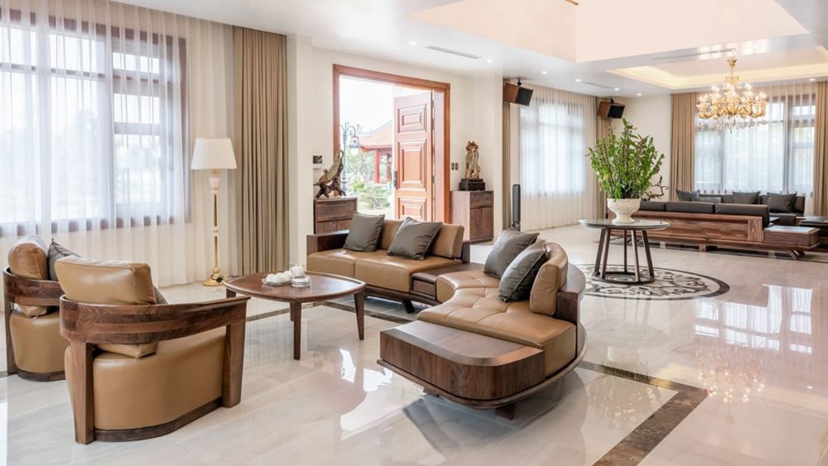 Sofa gỗ &oacute;c ch&oacute; d&aacute;ng cong