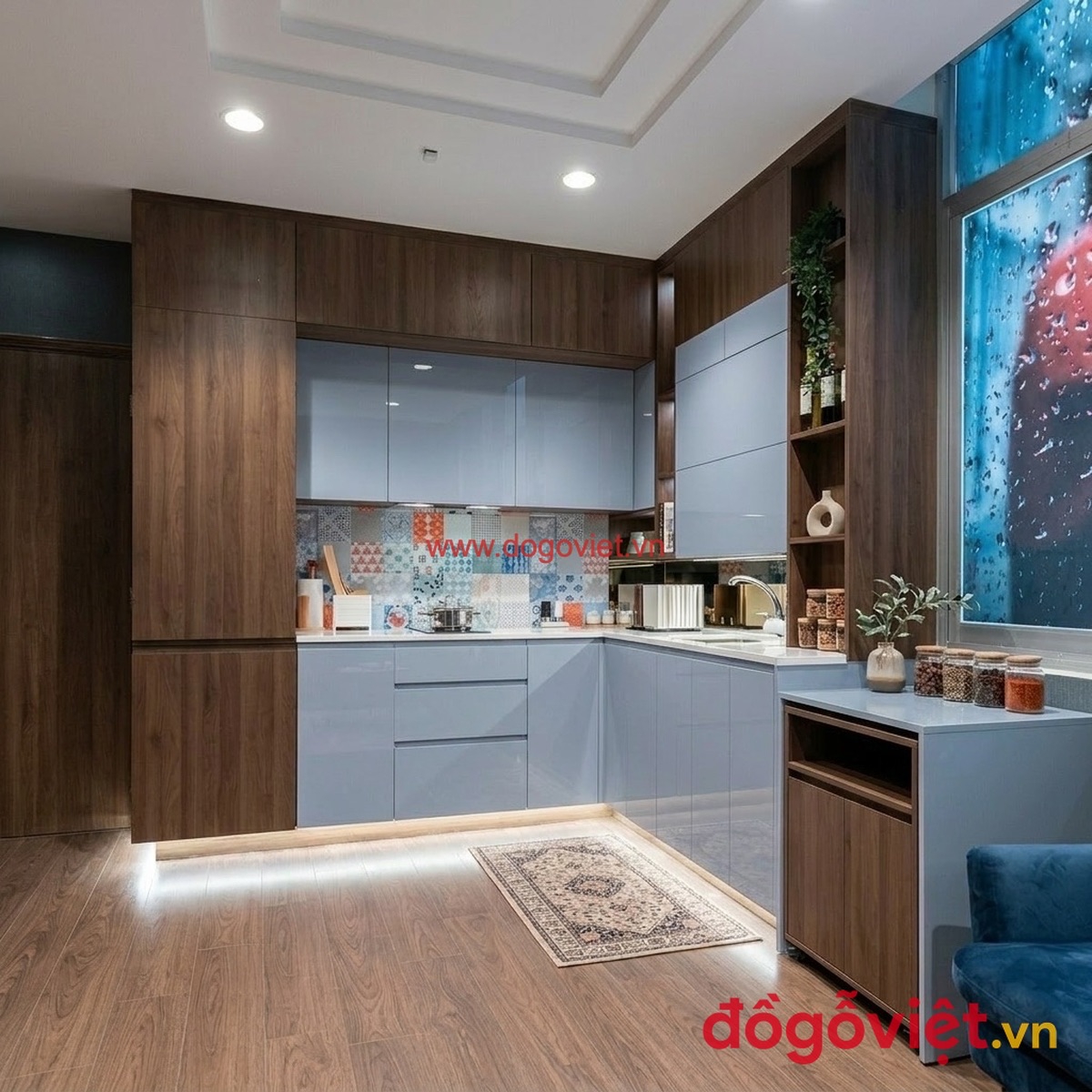 Tủ bếp MDF đẹp, hiện đại với gi&aacute; th&agrave;nh hợp l&yacute;