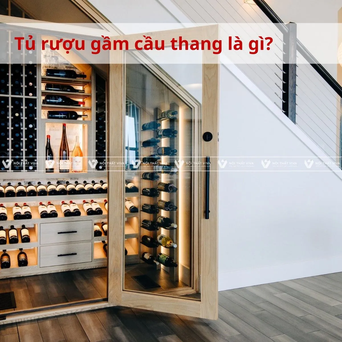 99+ Mẫu Tủ Rượu Gầm Cầu Thang Đẹp Mắt, Tối Ưu Diện Tích Không Gian