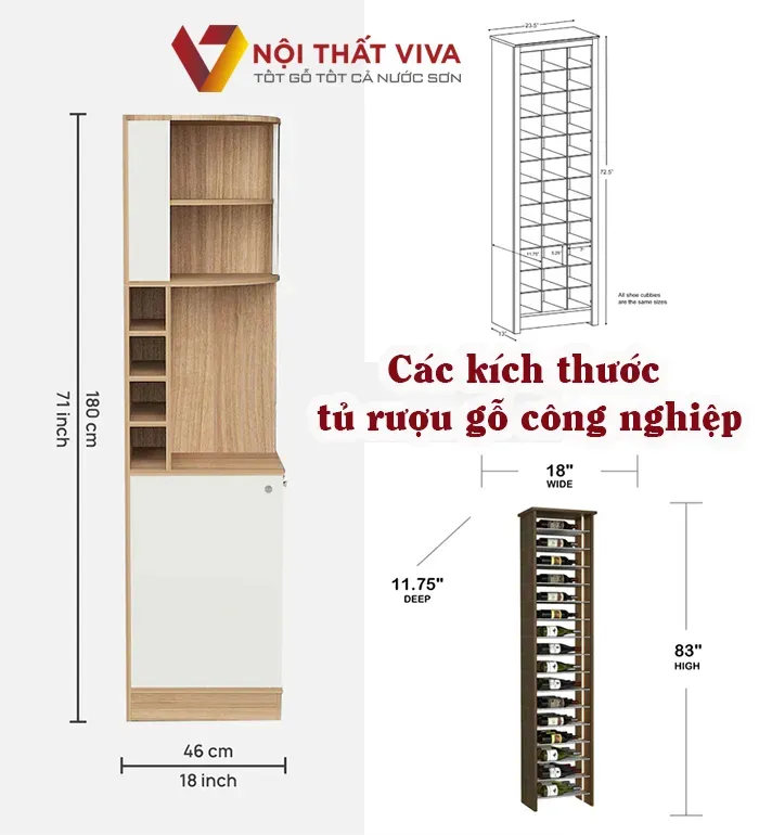 Tủ Rượu Gỗ Công Nghiệp