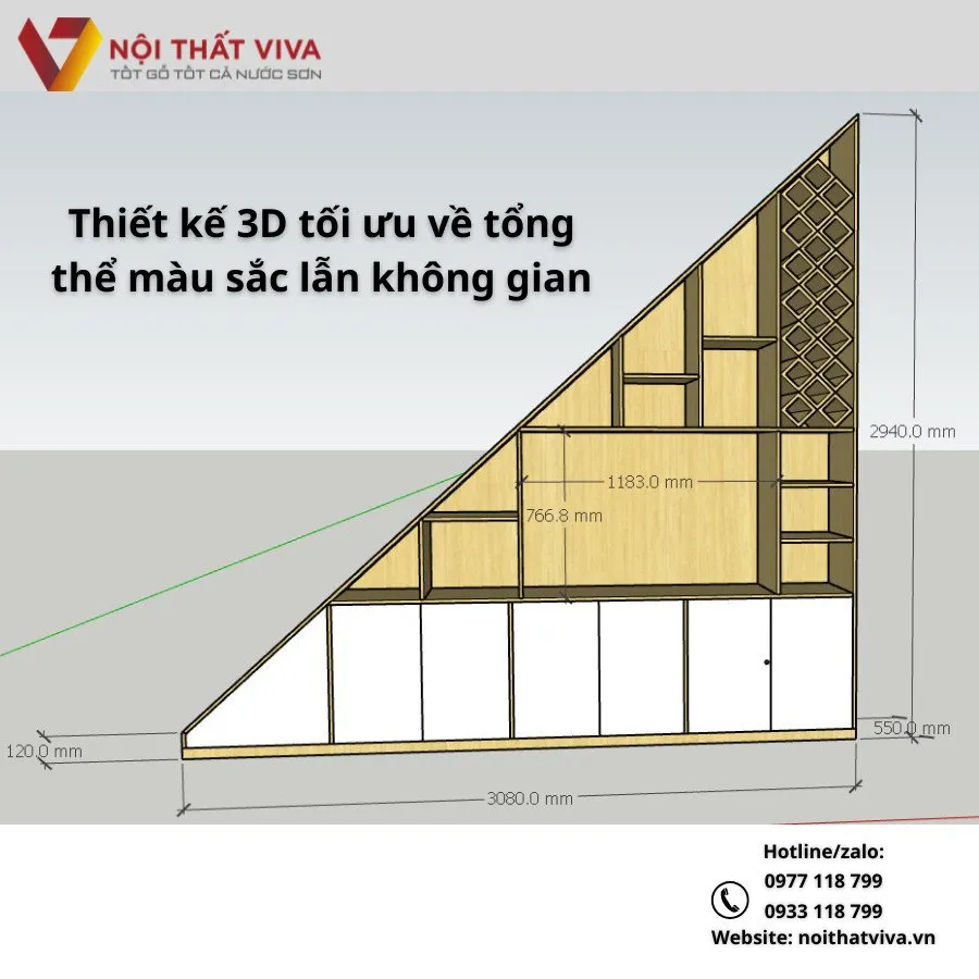 Tủ Tivi Gầm Cầu Thang