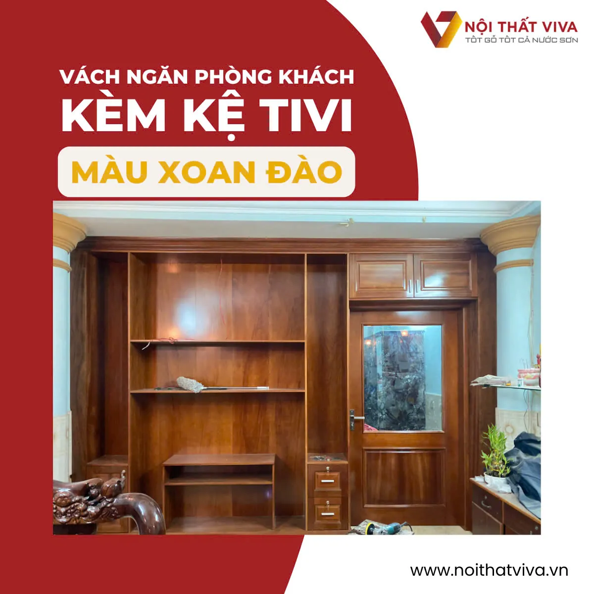 Vách Ngăn Phòng Khách Và Bếp