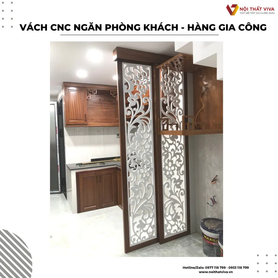 Vách Ngăn Phòng Khách Và Bếp