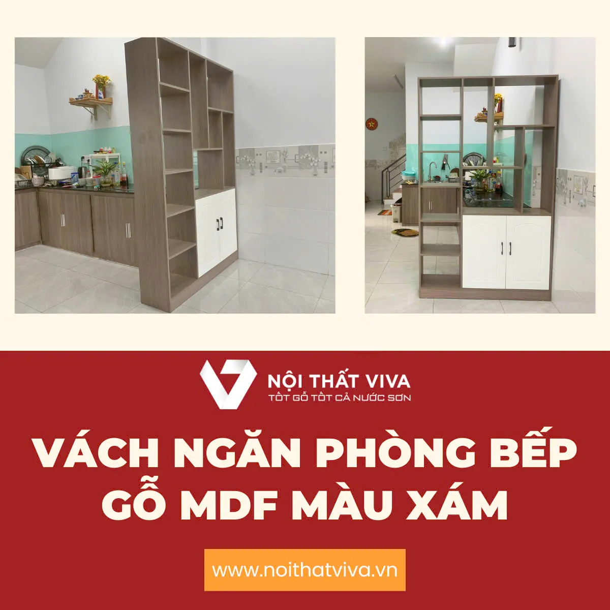 Vách Ngăn Phòng Khách Và Bếp