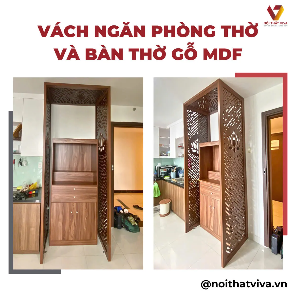 vách ngăn phòng thờ