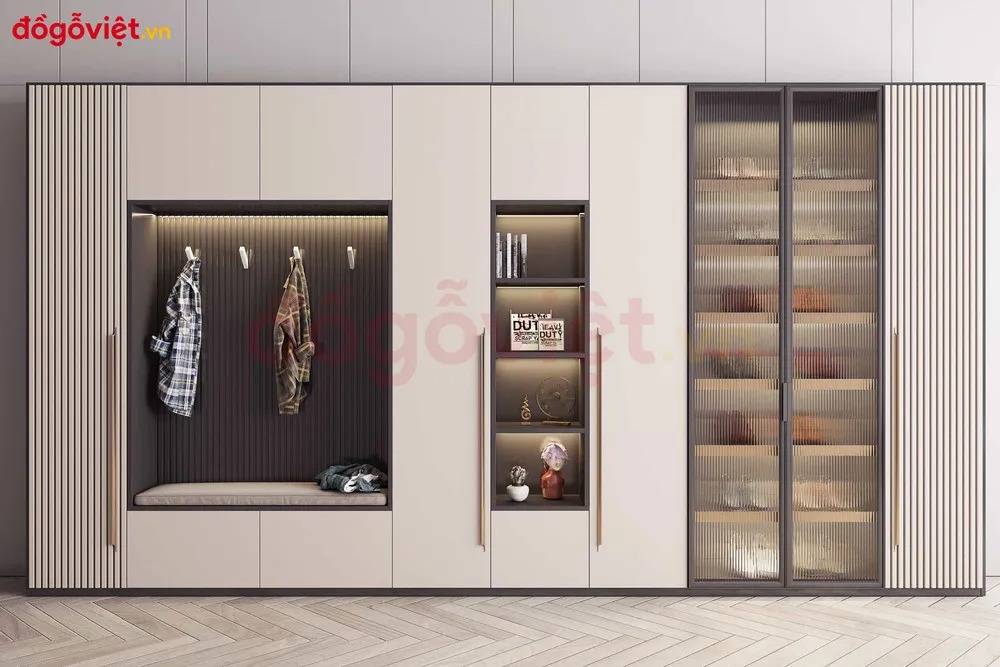 Tổng hợp các mẫu tủ giày cánh kính hot trend 2025 khiến ai cũng mê