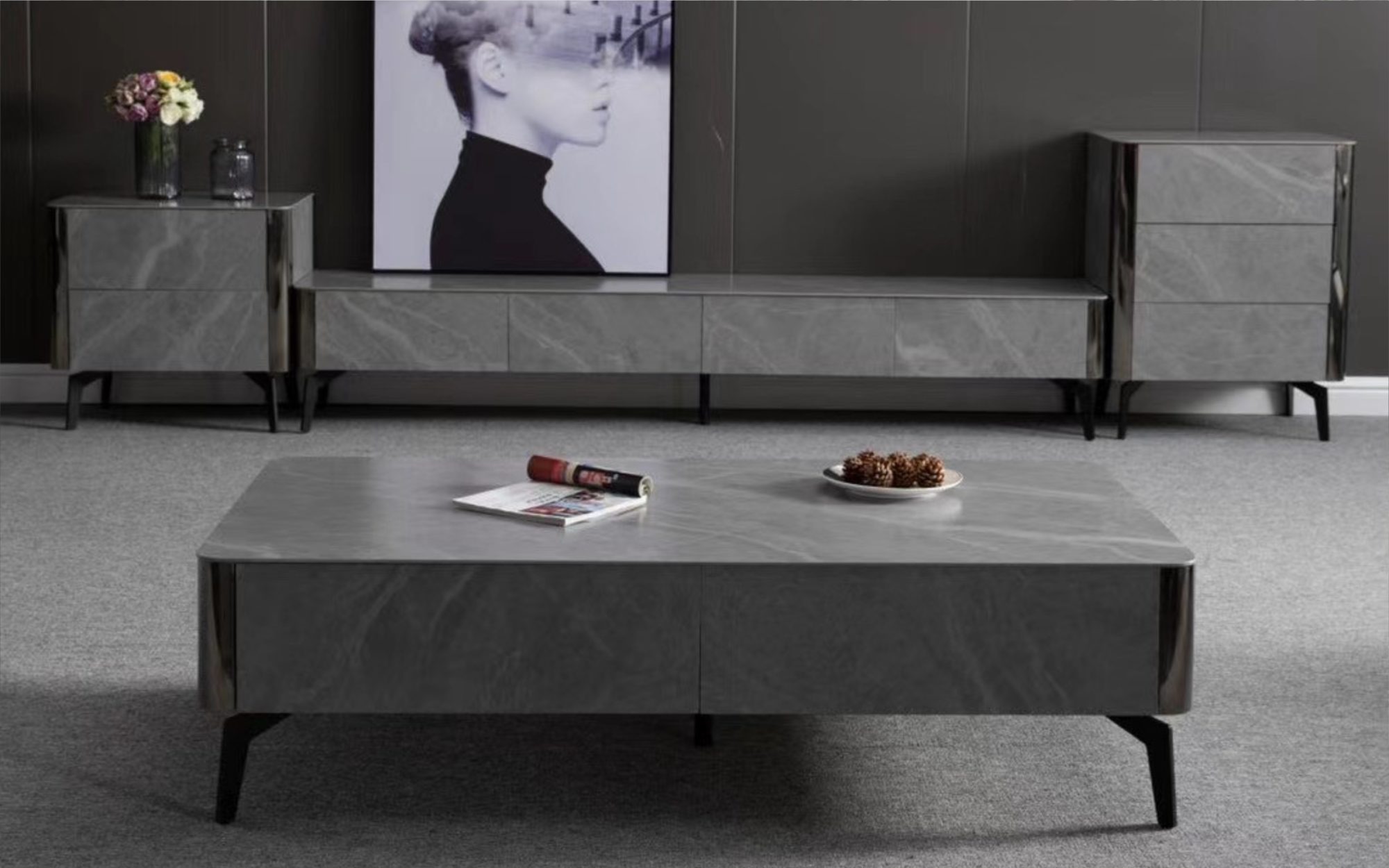 Tổng hợp kệ tivi mặt đ&aacute; cao cấp gi&aacute; rẻ cho ph&ograve;ng kh&aacute;ch hiện đại