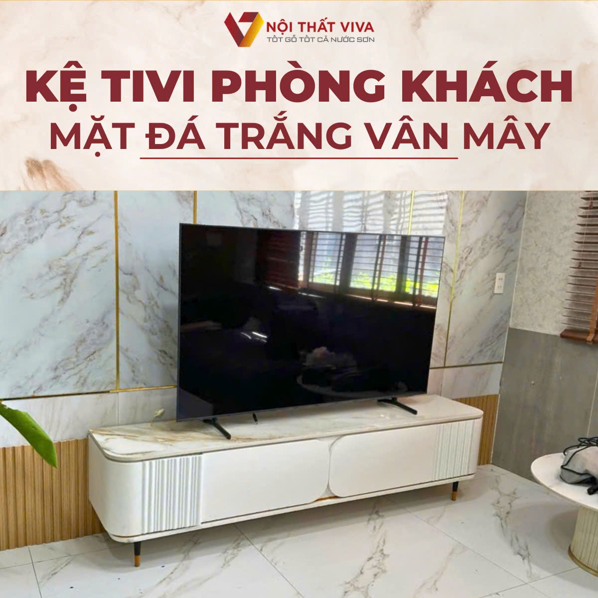 Tổng hợp kệ tivi mặt đ&aacute; cao cấp gi&aacute; rẻ cho ph&ograve;ng kh&aacute;ch hiện đại