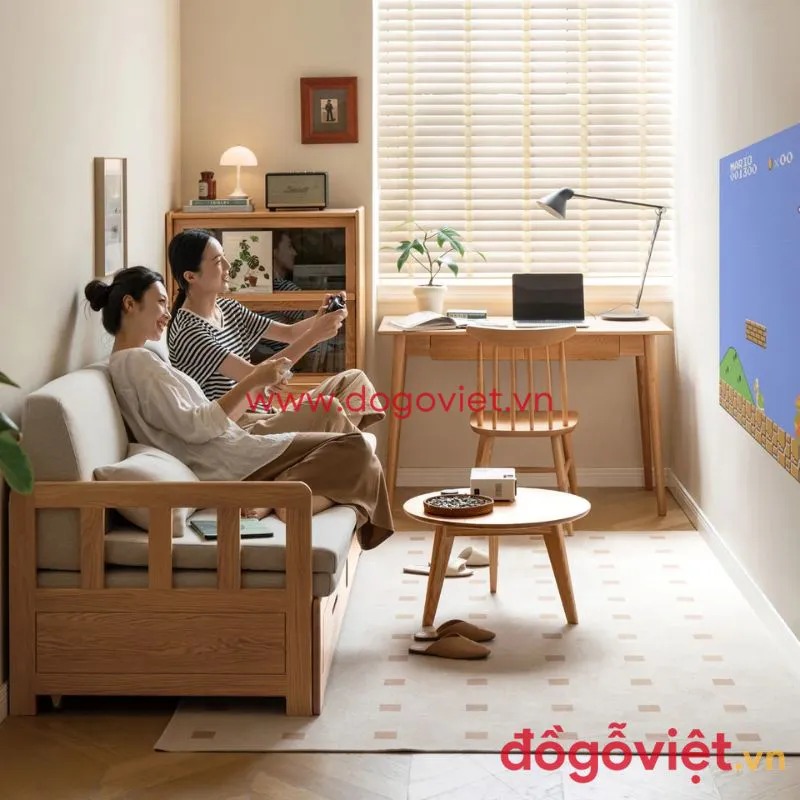 Tổng hợp mẫu sofa giường gỗ sồi tiện nghi, ph&ugrave; hợp mọi kh&ocirc;ng gian 