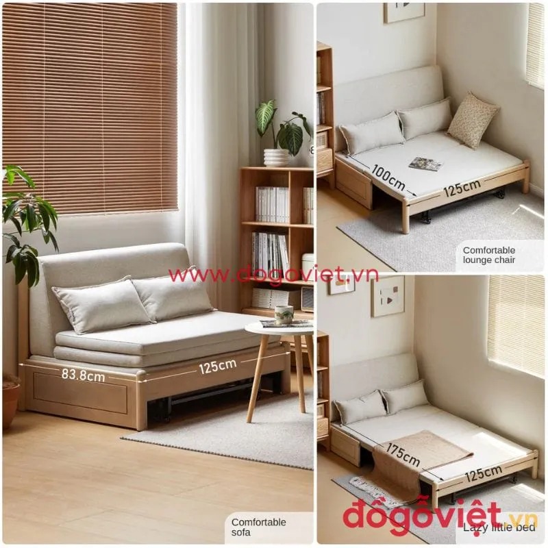 Tổng hợp mẫu sofa giường gỗ sồi tiện nghi, ph&ugrave; hợp mọi kh&ocirc;ng gian 