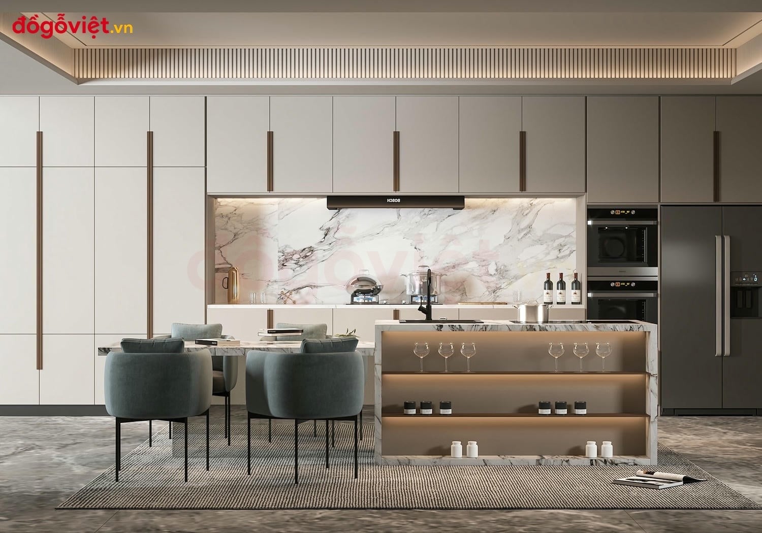 Tổng hợp mẫu tủ bếp c&oacute; đảo bếp hiện đại đẹp v&agrave; c&aacute;ch lựa chọn ph&ugrave; hợp