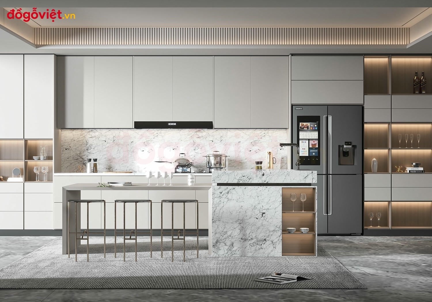 Tổng hợp mẫu tủ bếp c&oacute; đảo bếp hiện đại đẹp v&agrave; c&aacute;ch lựa chọn ph&ugrave; hợp