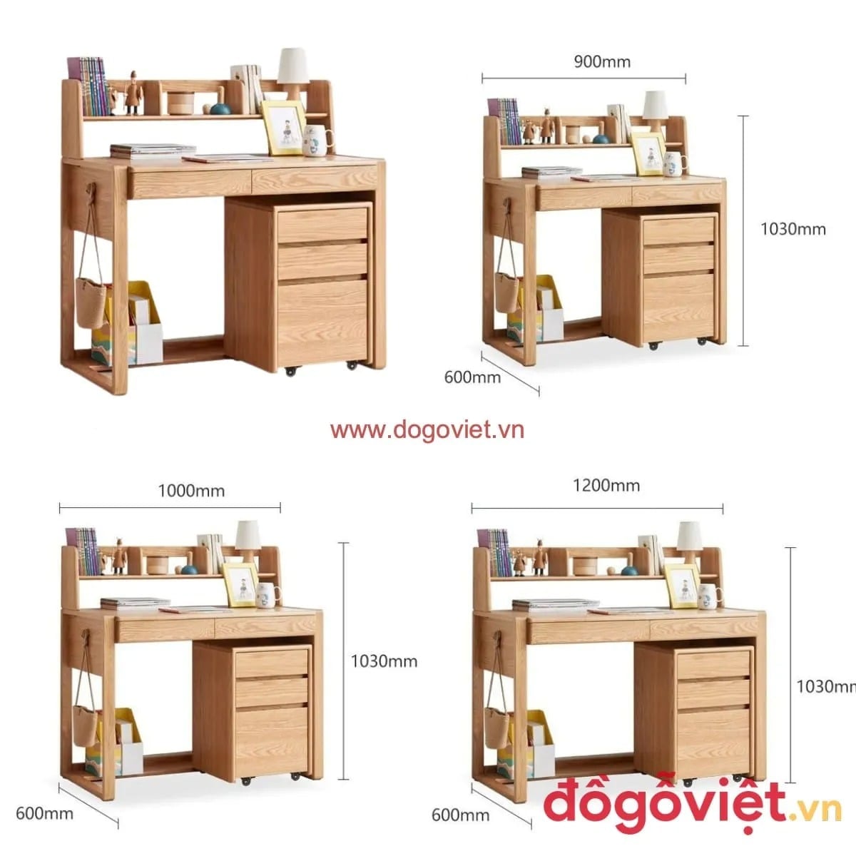 TOP 10+ mẫu b&agrave;n học gỗ sồi bền, đẹp, gi&aacute; tận xưởng