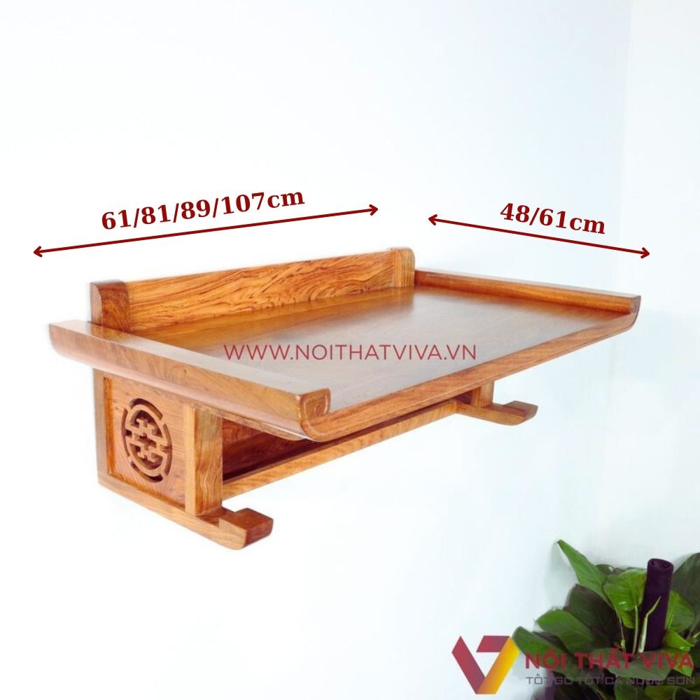 Top 10+ mẫu bàn thờ Phật treo tường theo kích thước lỗ ban
