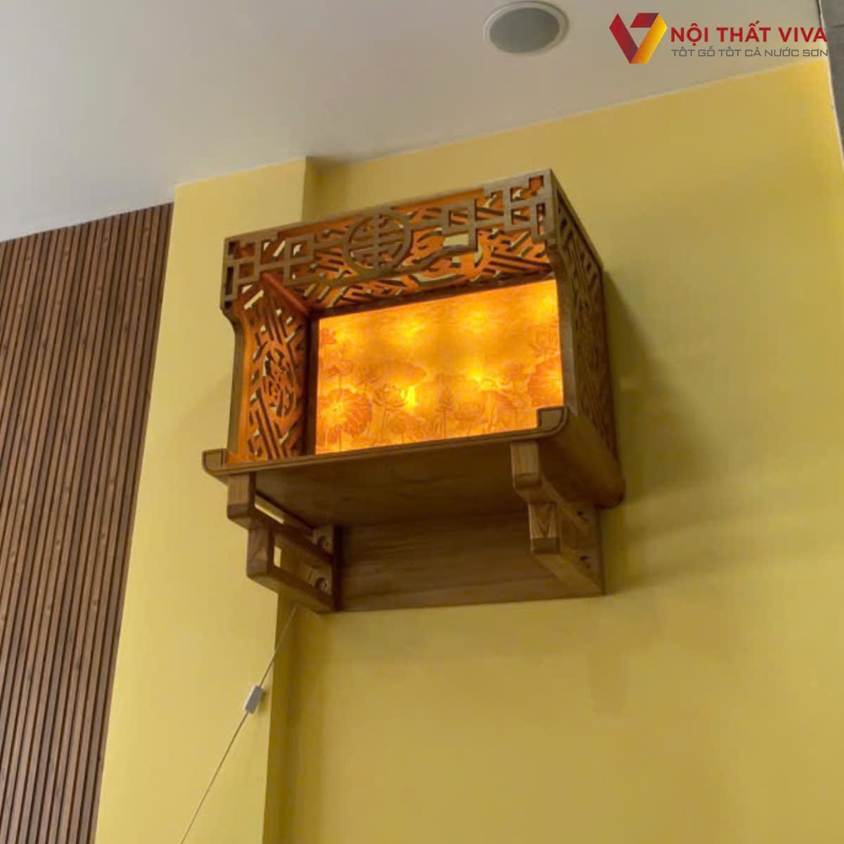 Top 10+ mẫu bàn thờ Phật treo tường theo kích thước lỗ ban
