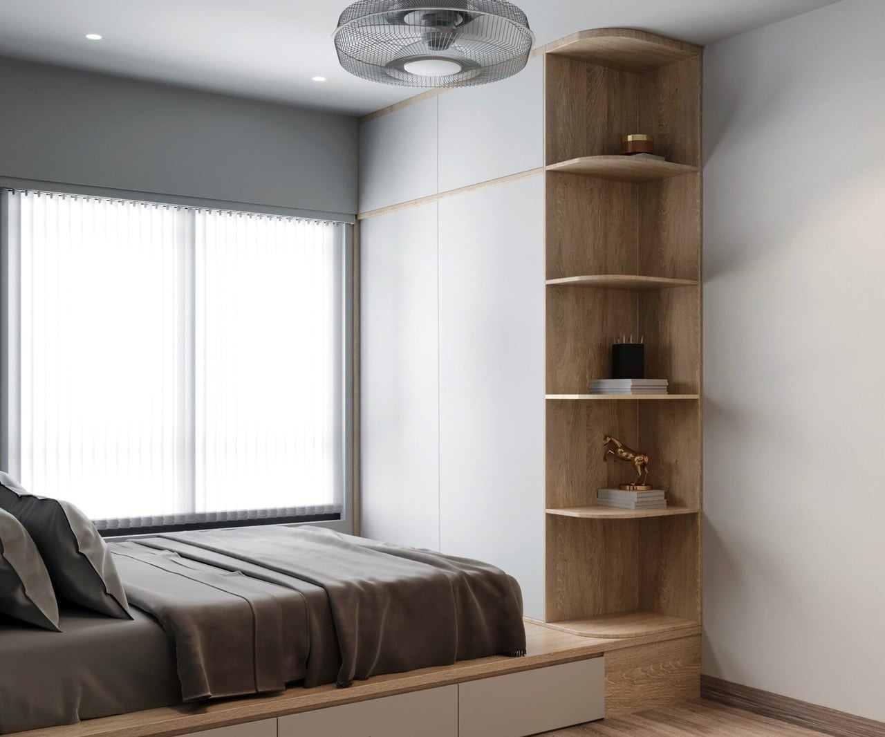 Top 10 mẫu tủ quần áo có kệ góc đẹp, hiện đại, tối ưu không gian nhất