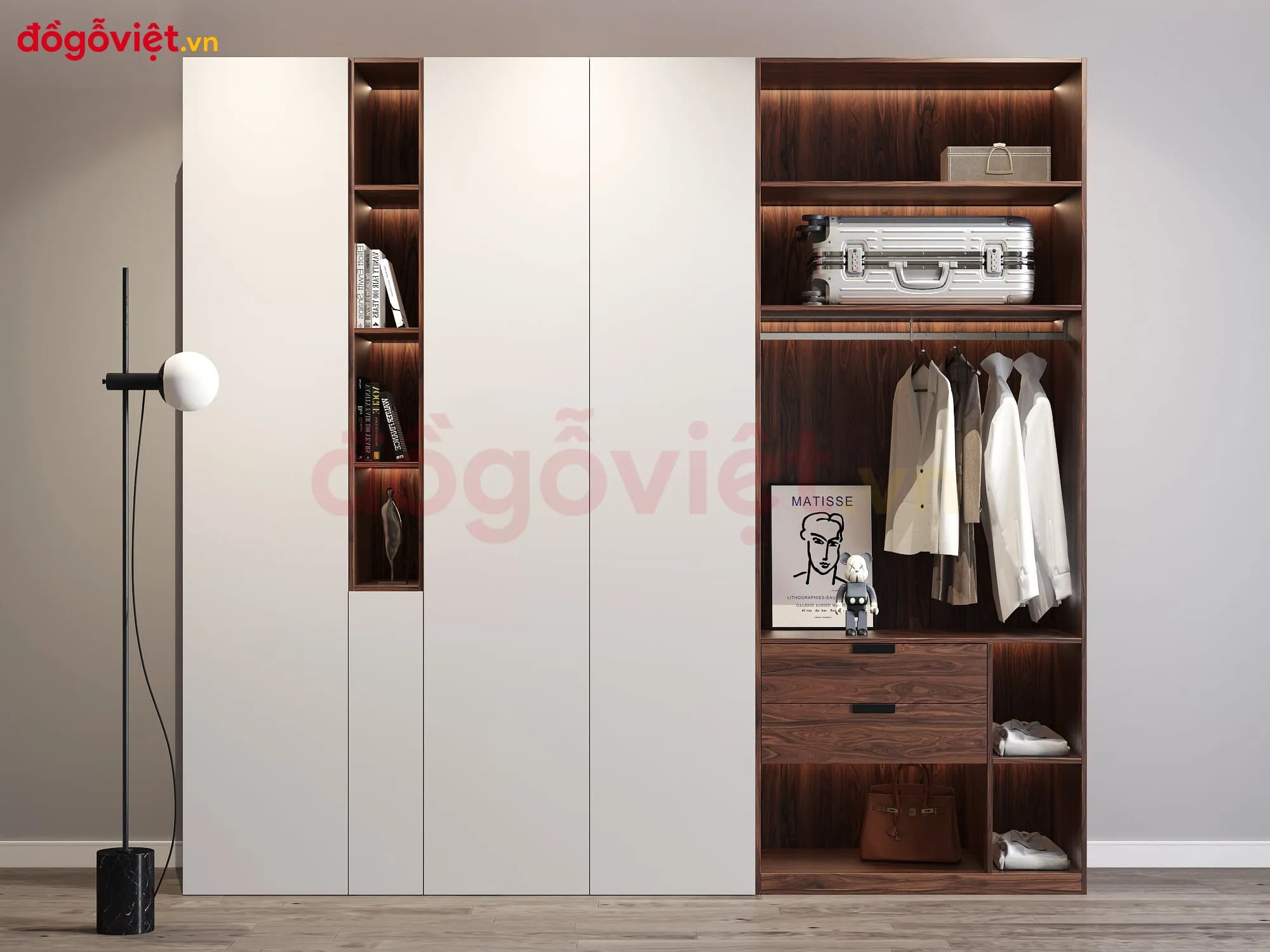 Top 10+ mẫu tủ quần áo đẹp, thiết kế tối giản cho phòng ngủ hiện đại