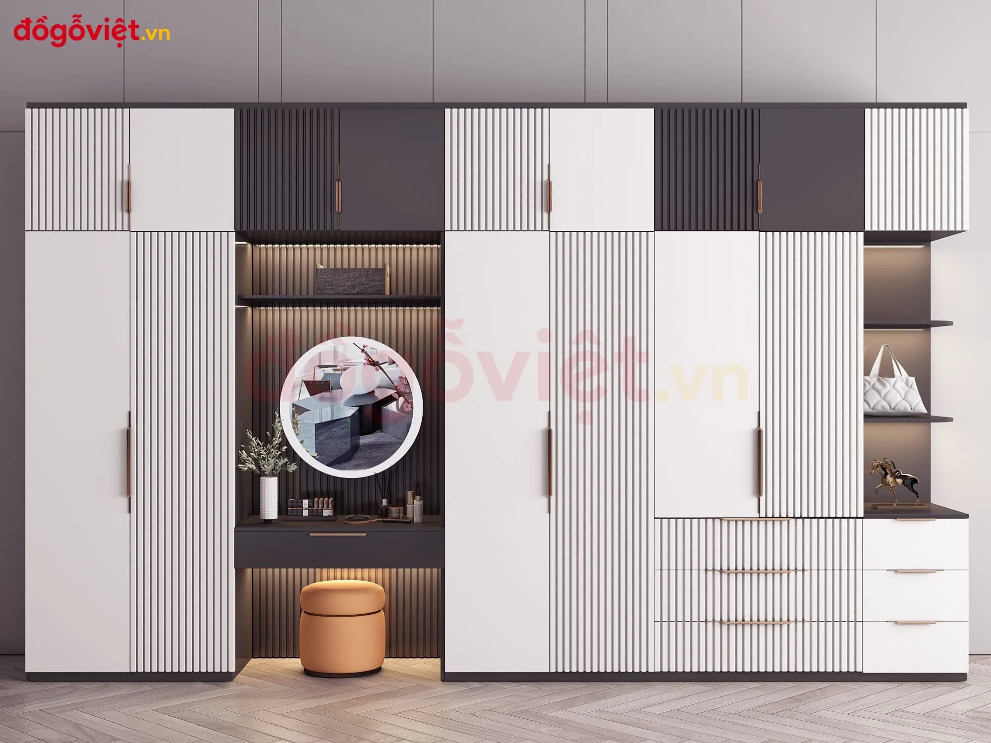 Top 10+ mẫu tủ quần áo đẹp, thiết kế tối giản cho phòng ngủ hiện đại