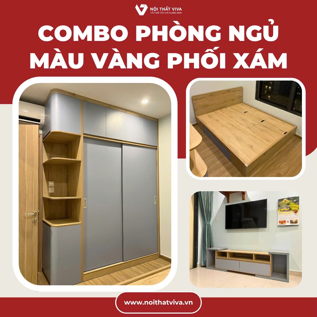 [TOP] 15+ Combo giường tủ gỗ công nghiệp đẹp, hiện đại, xu hướng mới nhất