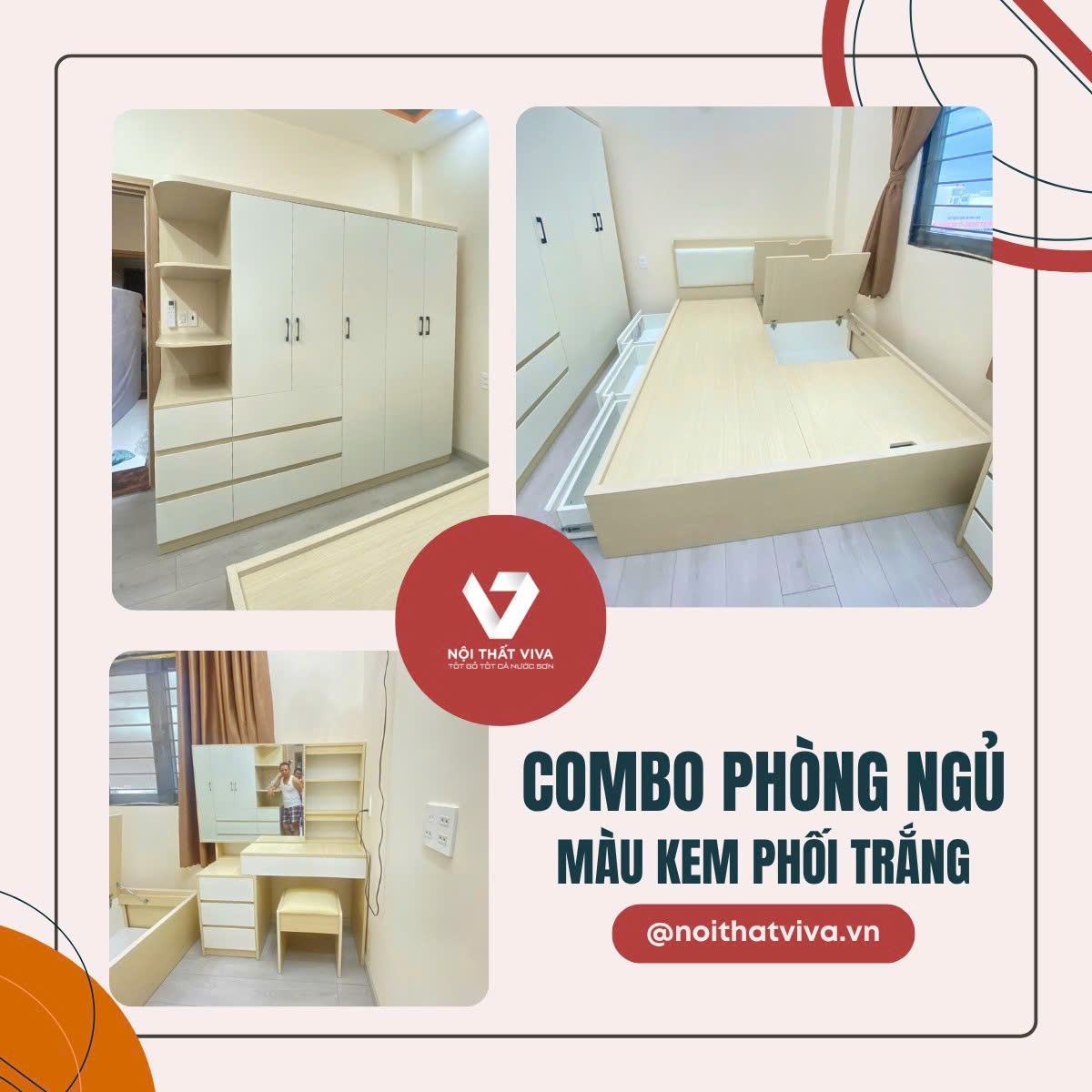 [TOP] 15+ Combo giường tủ gỗ công nghiệp đẹp, hiện đại, xu hướng mới nhất