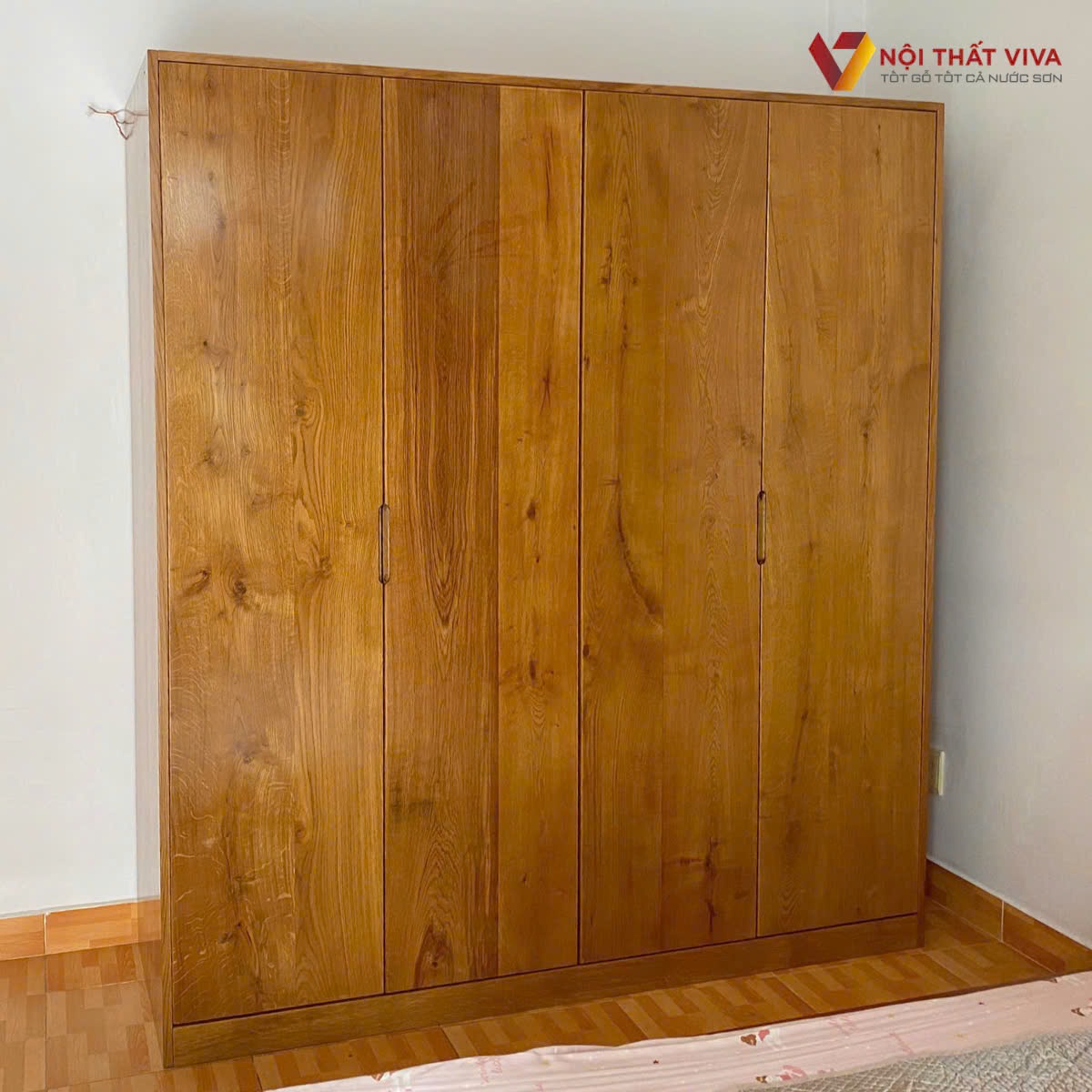 Top 3 mẫu tủ quần áo gỗ tự nhiên 4 cánh đẹp, bán chạy nhất hiện nay