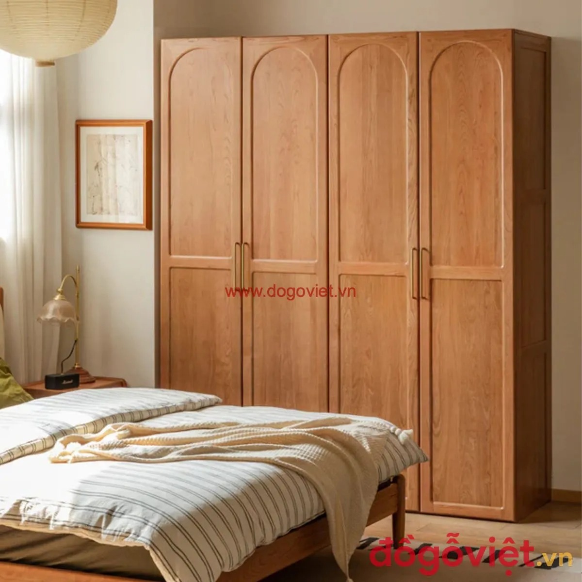 Top 3 mẫu tủ quần áo gỗ tự nhiên 4 cánh đẹp, bán chạy nhất hiện nay
