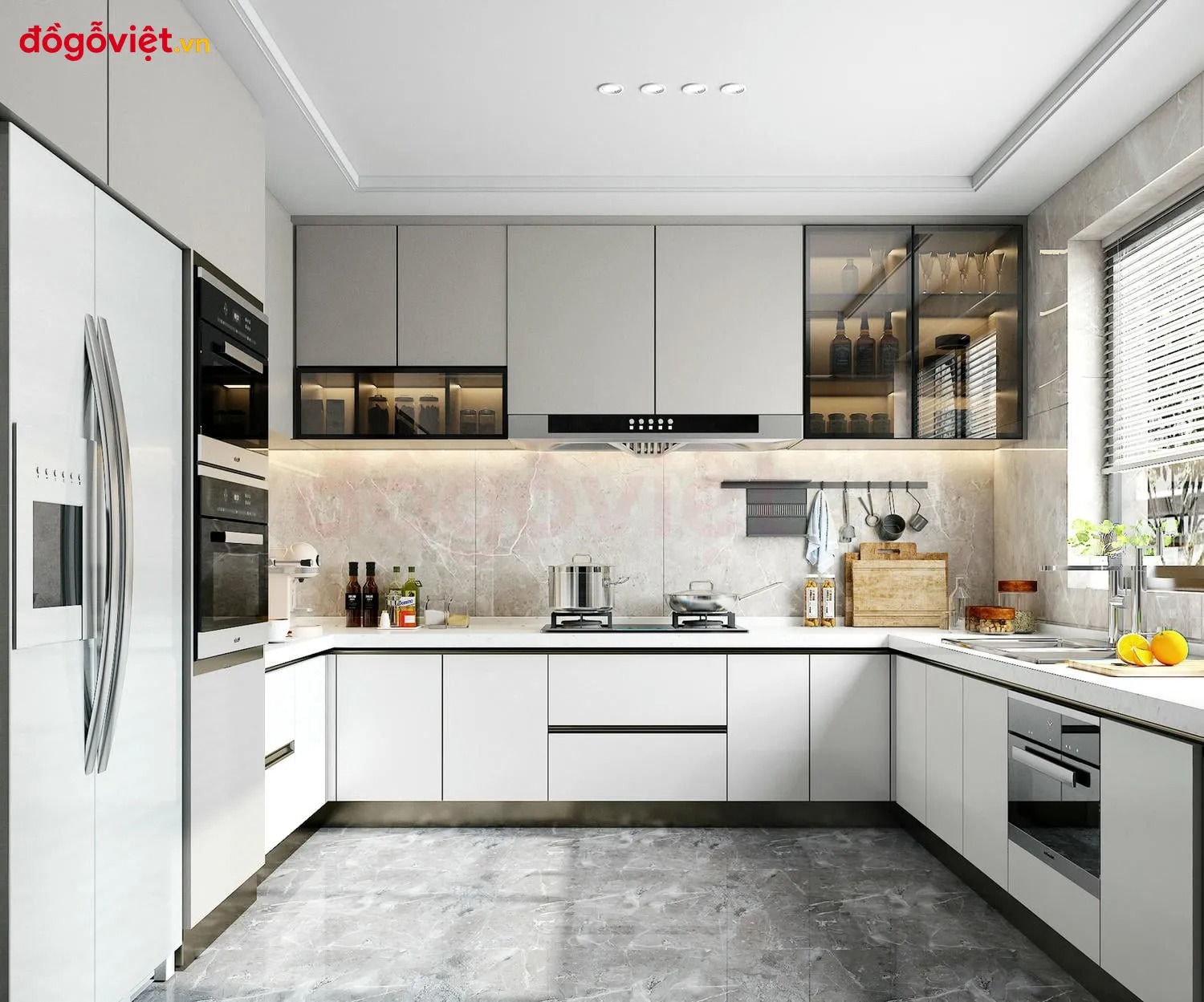 TOP 45+ Mẫu tủ bếp chữ U đẹp, ấn tượng, hiện đại, theo xu hướng mới nhất 