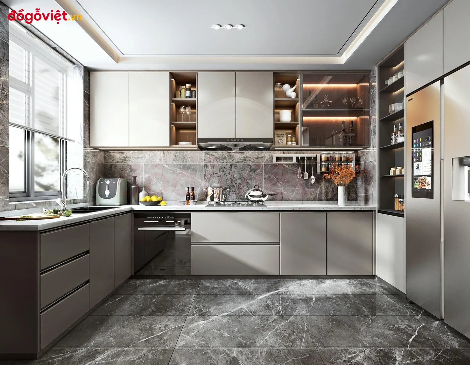 TOP 45+ Mẫu tủ bếp chữ U đẹp, ấn tượng, hiện đại, theo xu hướng mới nhất 