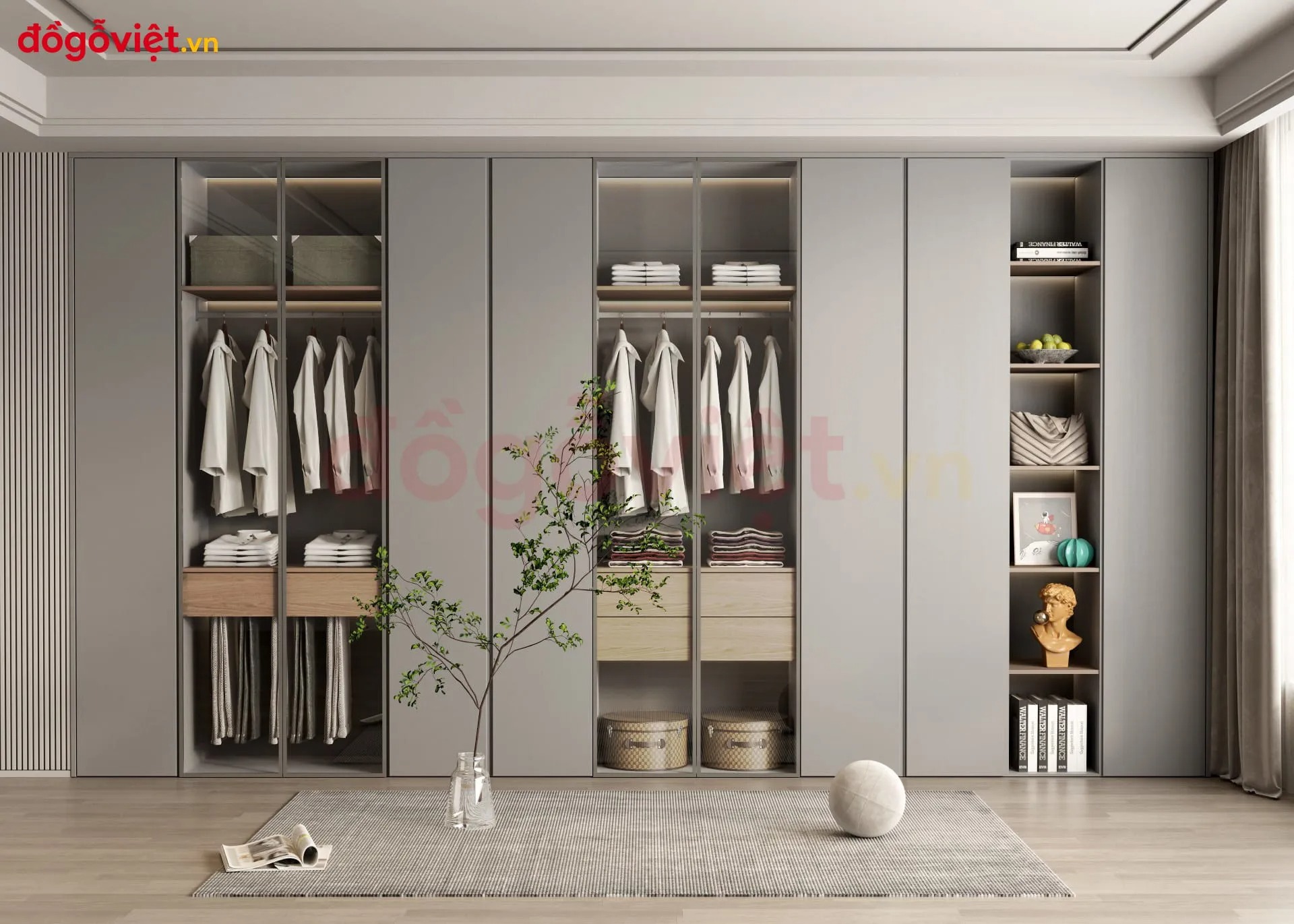 Top 5 mẫu tủ áo cánh kính khung gỗ đẹp xuất sắc và bắt trend nhất 