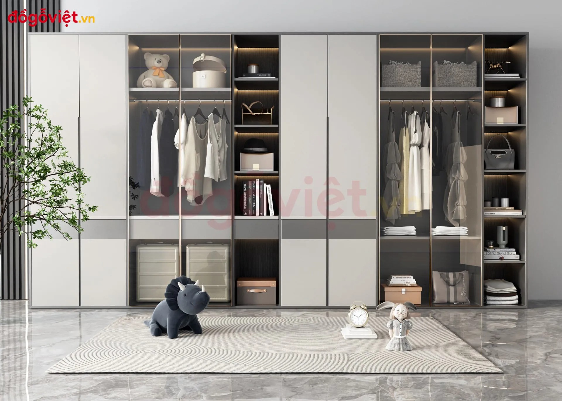 Top 5 mẫu tủ áo cánh kính khung gỗ đẹp xuất sắc và bắt trend nhất 
