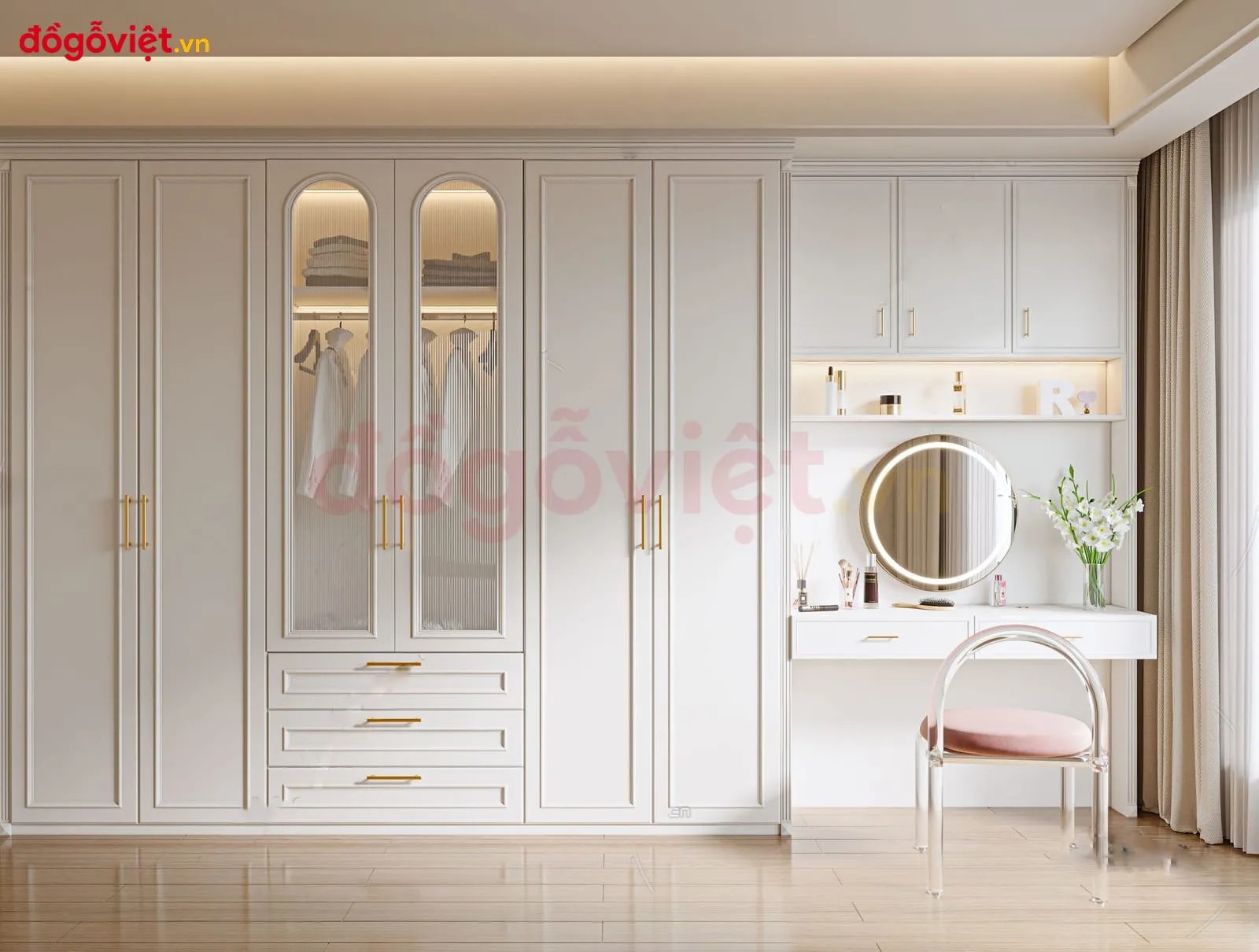 Top 5 mẫu tủ áo cánh kính khung gỗ đẹp xuất sắc và bắt trend nhất 