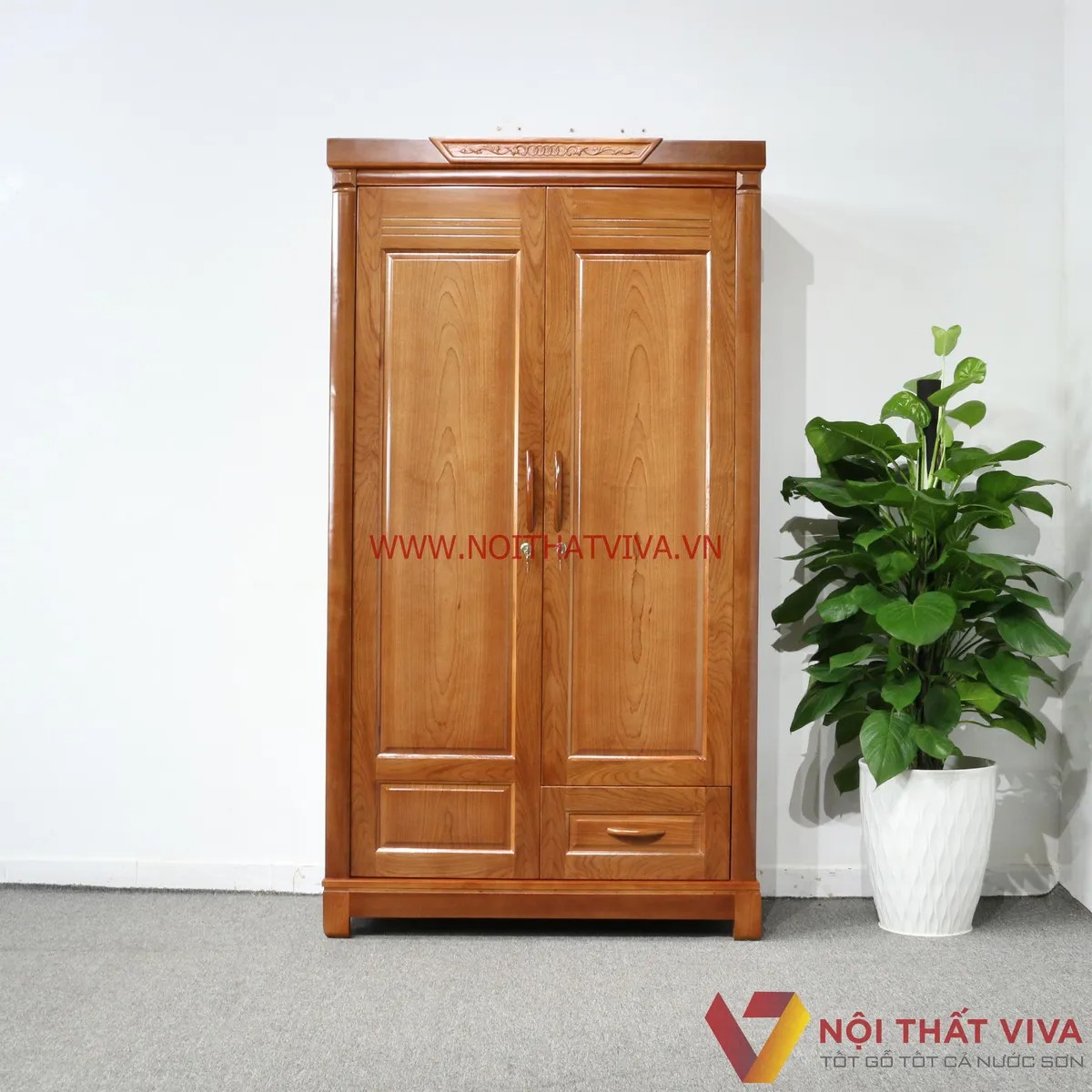 Top 5 mẫu tủ quần áo gỗ xoan đào đẹp, bền chắc, sang trọng, giá tốt 2025