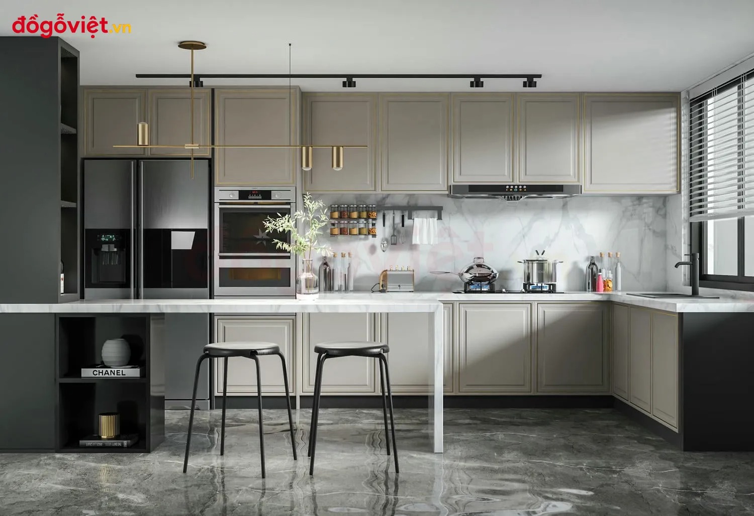Top 9+ mẫu tủ bếp cao cấp, thiết kế hiện đại, sang trọng đang được ưa chuộng
