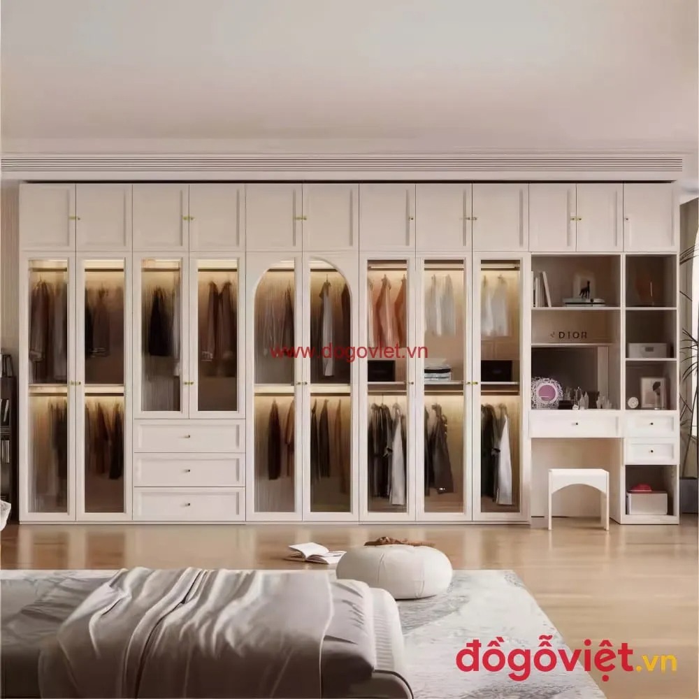  Top mẫu tủ quần áo kính trắng đẹp nhất hiện nay, gợi ý từ chuyên gia nội thất