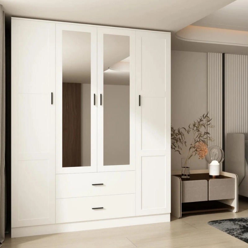  Top mẫu tủ quần áo kính trắng đẹp nhất hiện nay, gợi ý từ chuyên gia nội thất