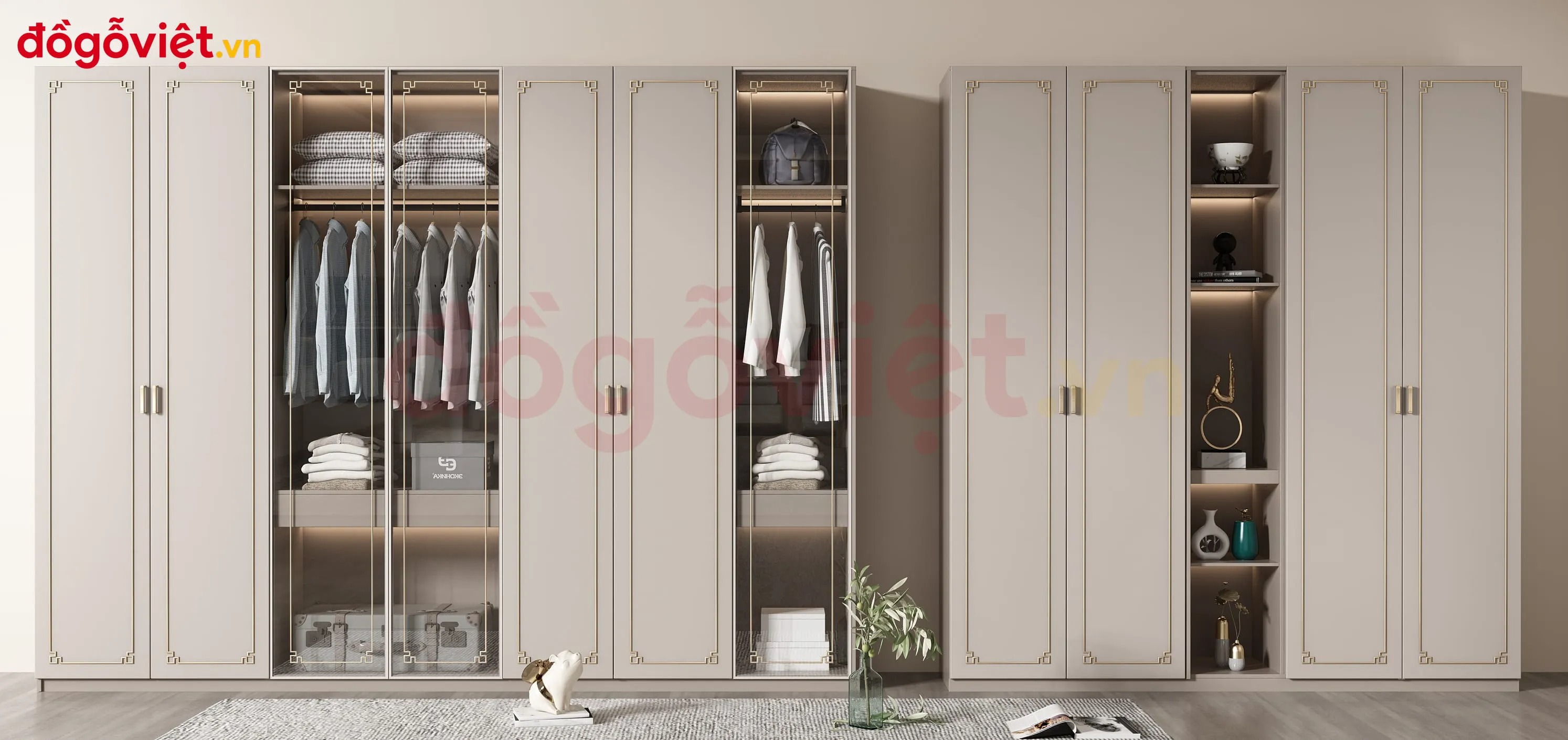  Top mẫu tủ quần áo kính trắng đẹp nhất hiện nay, gợi ý từ chuyên gia nội thất