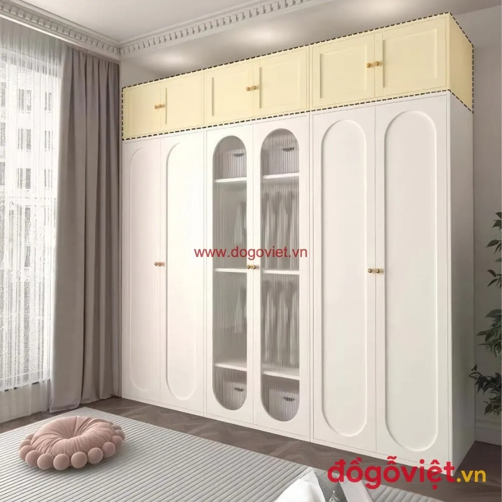  Top mẫu tủ quần áo kính trắng đẹp nhất hiện nay, gợi ý từ chuyên gia nội thất