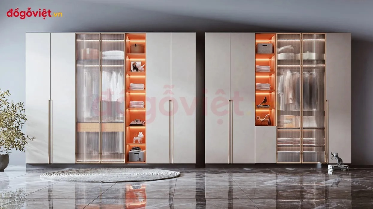  Top mẫu tủ quần áo kính trắng đẹp nhất hiện nay, gợi ý từ chuyên gia nội thất