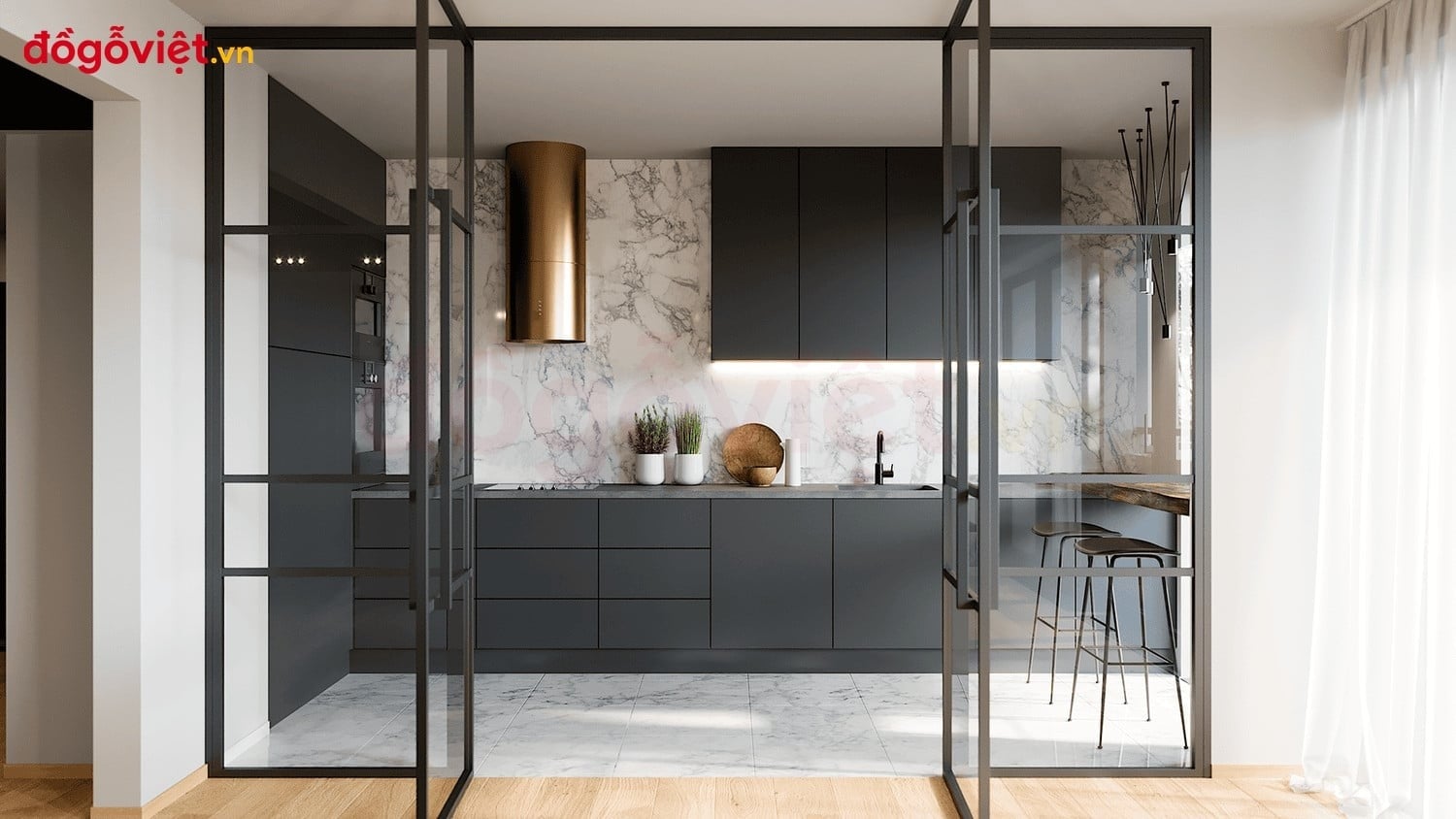 Tủ bếp màu đen có đẹp không? Ưu nhược điểm & cách phối chuẩn Tủ bếp màu đen có đẹp không? Ưu nhược điểm & cách phối chuẩn