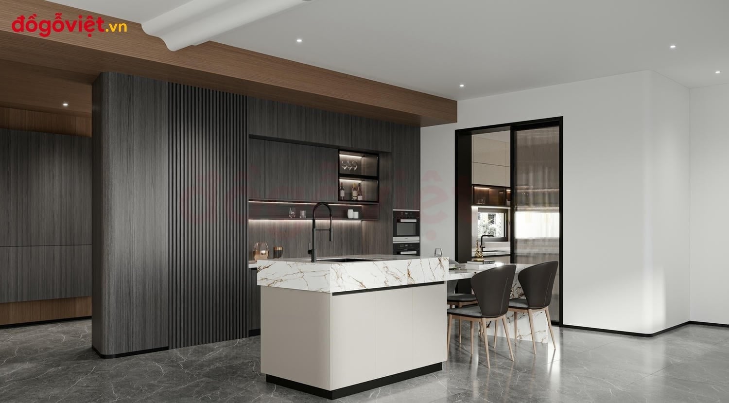 Tủ bếp màu đen có đẹp không? Ưu nhược điểm & cách phối chuẩn Tủ bếp màu đen có đẹp không? Ưu nhược điểm & cách phối chuẩn