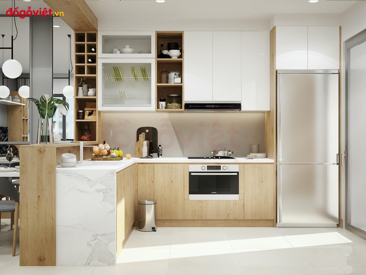 Tủ bếp MDF l&agrave; g&igrave;? Ưu nhược điểm v&agrave; b&aacute;o gi&aacute; chi tiết 2026 