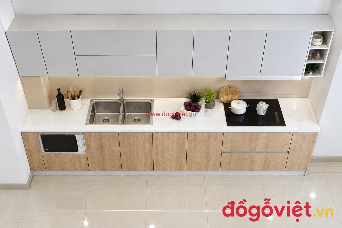 Tủ Bếp Nhựa Đặc Picomat Phủ Laminate Hiện Đại Chất Lượng
