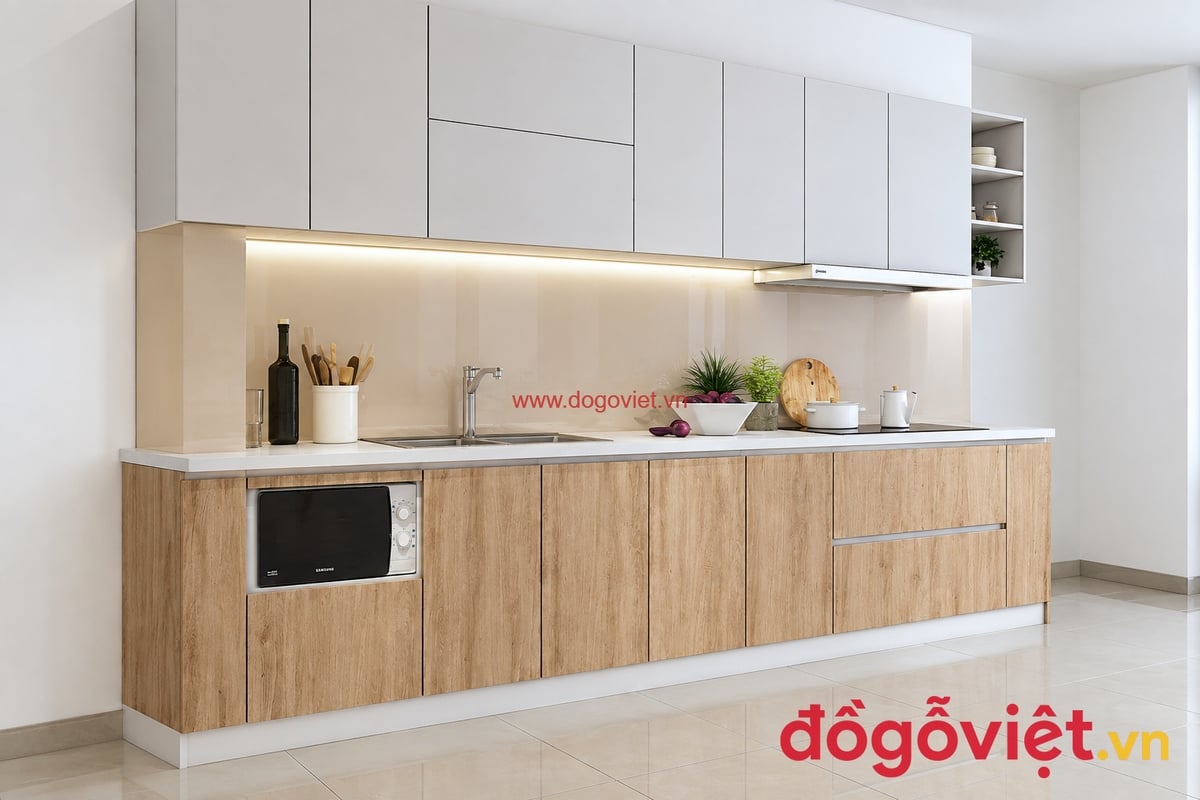 Tủ Bếp Nhựa Đặc Picomat Phủ Laminate Hiện Đại Chất Lượng