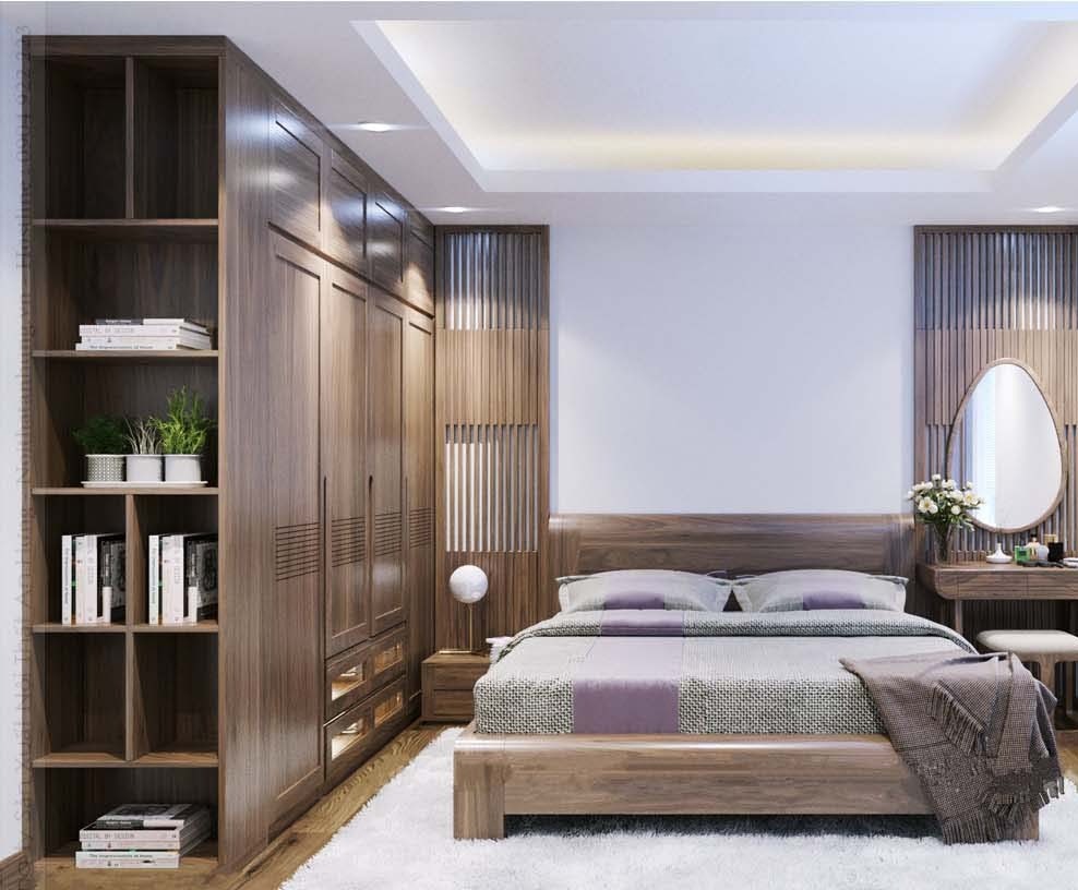 Tủ quần áo gỗ óc chó hiện đại đẹp, chuẩn xu hướng nội thất cao cấp Tủ quần áo gỗ óc chó hiện đại đẹp, chuẩn xu hướng nội thất cao cấp