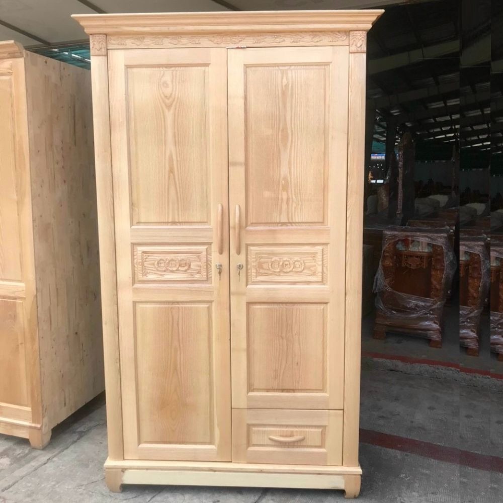 Tủ quần áo 2 cánh gỗ tự nhiên: Nên mua loại nào? Mẫu mã & giá thị trường